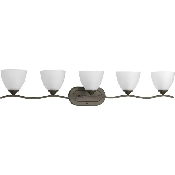 Laird Five-Light Etched Glass Bath Vanity Light - Image 2