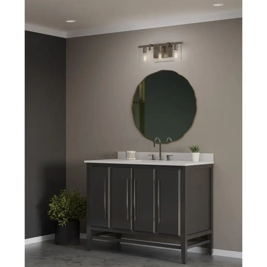 Glayse Three-Light Clear Glass Bath Vanity Light - Image 4