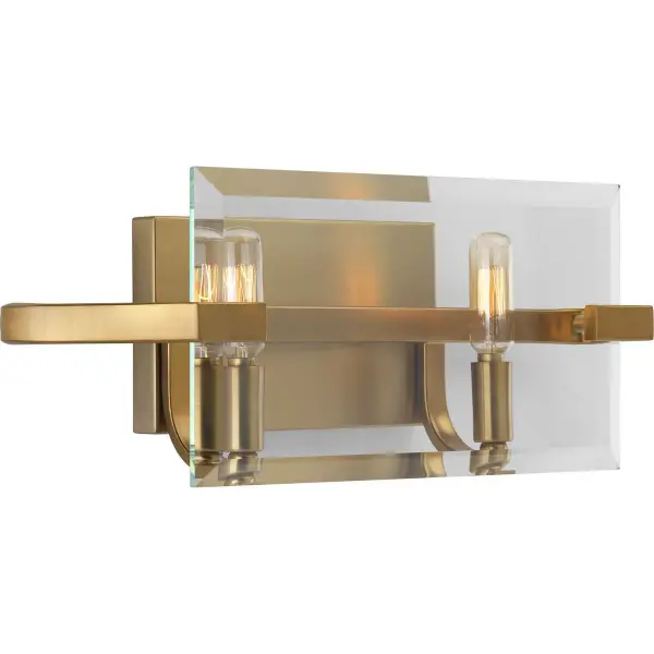 Cahill Two-Light Clear Glass Bath Vanity Light - Image 1