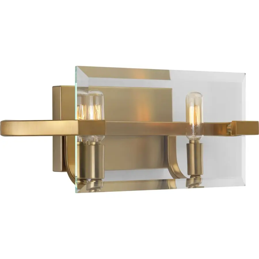 Cahill Two-Light Clear Glass Bath Vanity Light - Image 1