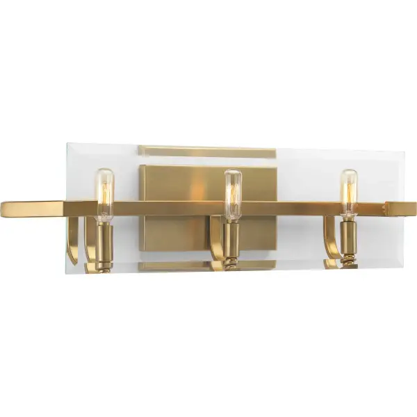 Cahill Three-Light Clear Glass Bath Vanity Light - Image 1