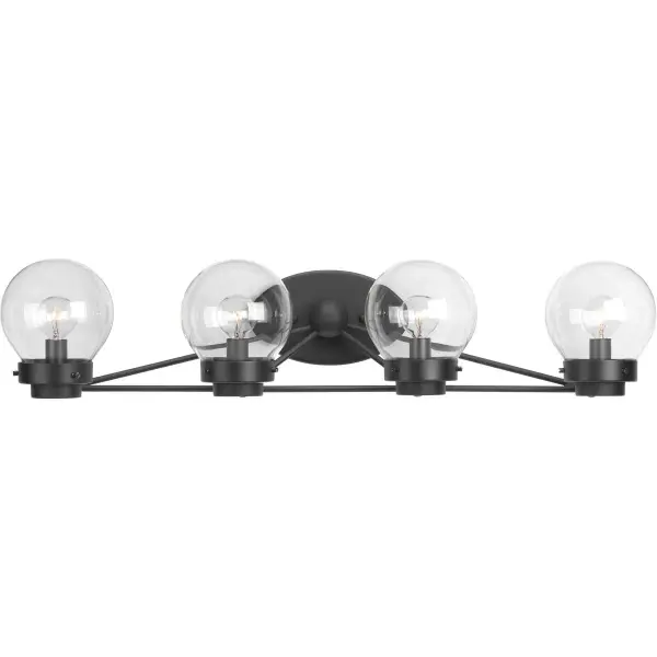 Spatial Collection Four-Light Clear Glass Bath Vanity Light - Image 1
