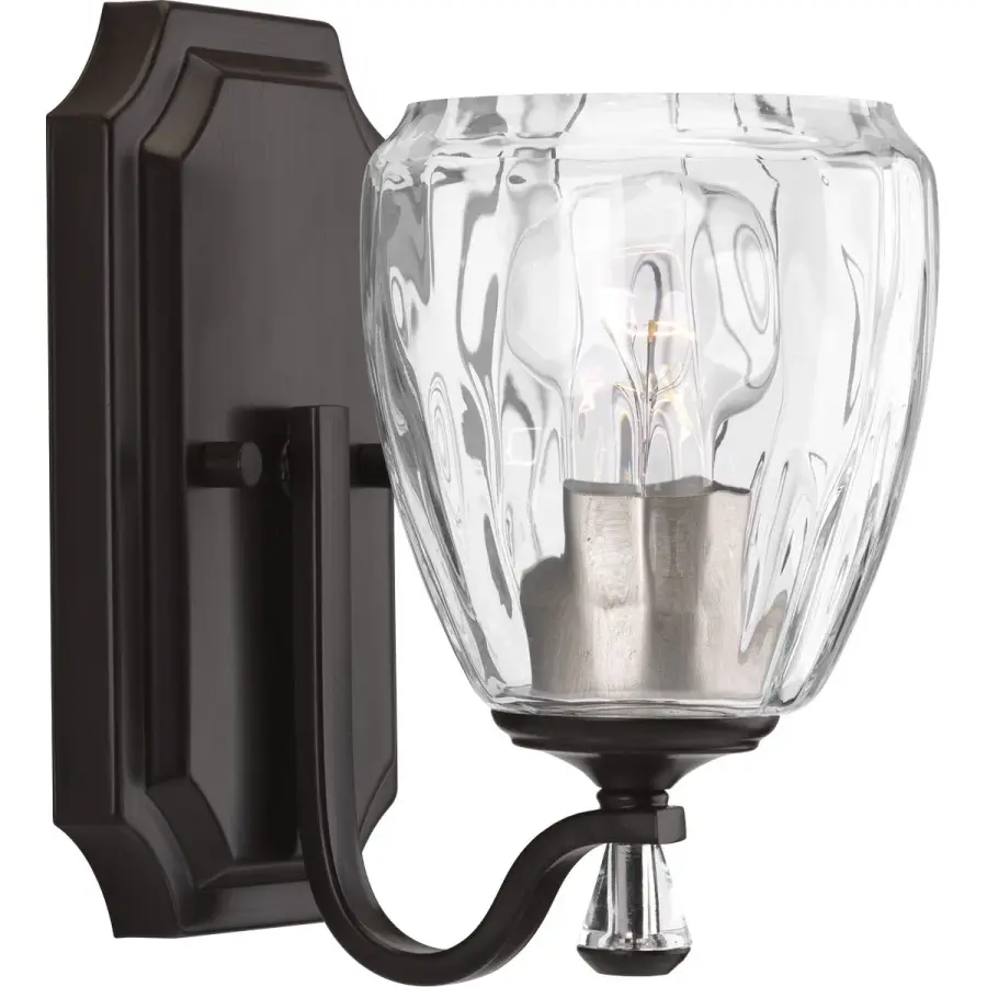 Anjoux One-Light Clear Water Glass Bath Vanity Light - Image 1