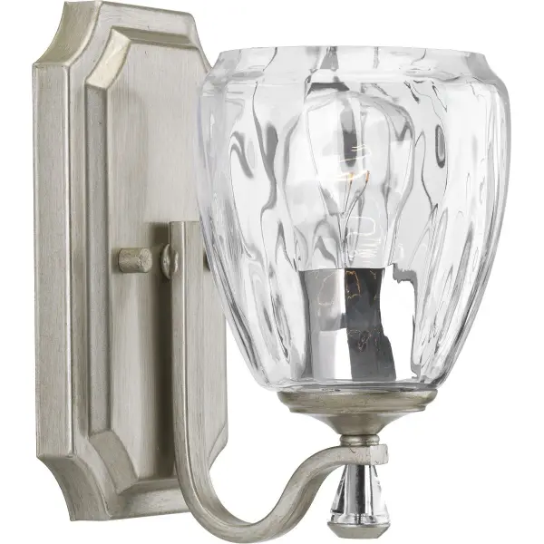 Anjoux One-Light Clear Water Glass Bath Vanity Light - Image 2