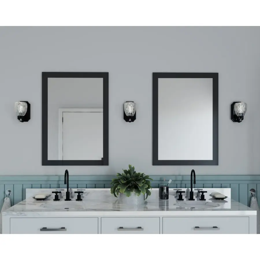 Anjoux One-Light Clear Water Glass Bath Vanity Light - Image 3