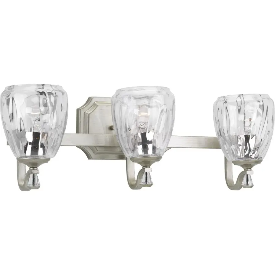 Anjoux Three-Light Clear Water Glass Bath Vanity Light - Image 2