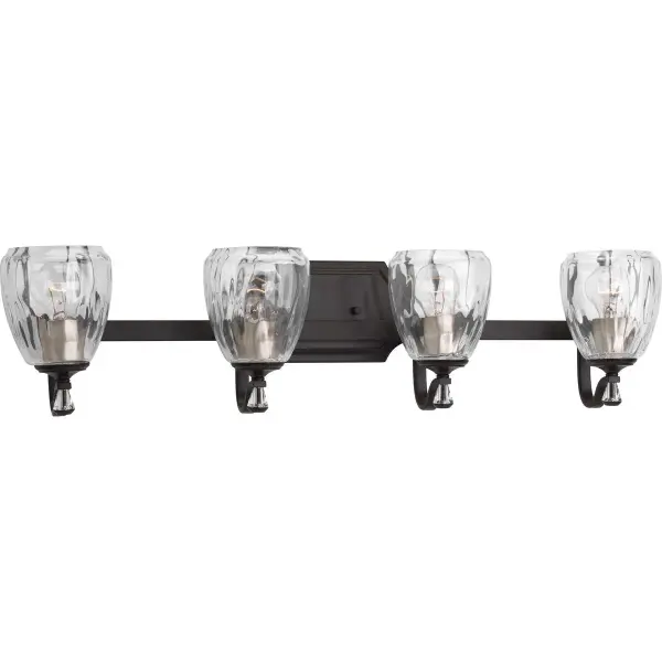 Anjoux Four-Light Clear Water Glass Bath Vanity Light - Image 1