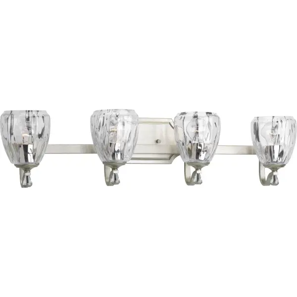 Anjoux Four-Light Clear Water Glass Bath Vanity Light - Image 2
