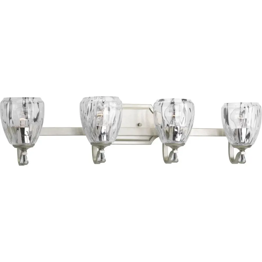 Anjoux Four-Light Clear Water Glass Bath Vanity Light - Image 2