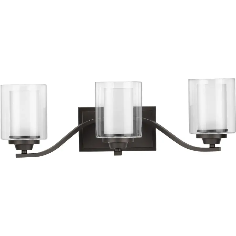 Kene Three-Light Clear Glass Bath Vanity Light - Image 1