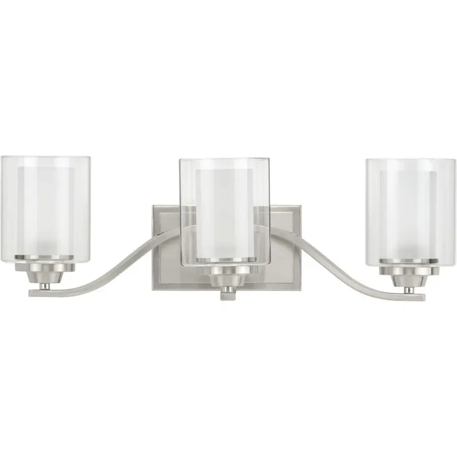 Kene Three-Light Clear Glass Bath Vanity Light - Image 2