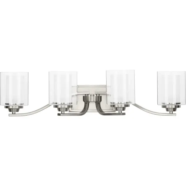 Kene Four-Light Clear Glass Bath Vanity Light - Image 1