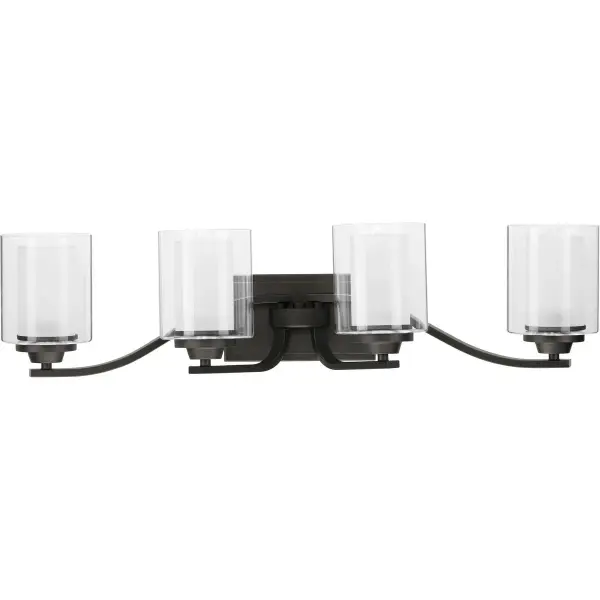 Kene Four-Light Clear Glass Bath Vanity Light - Image 2