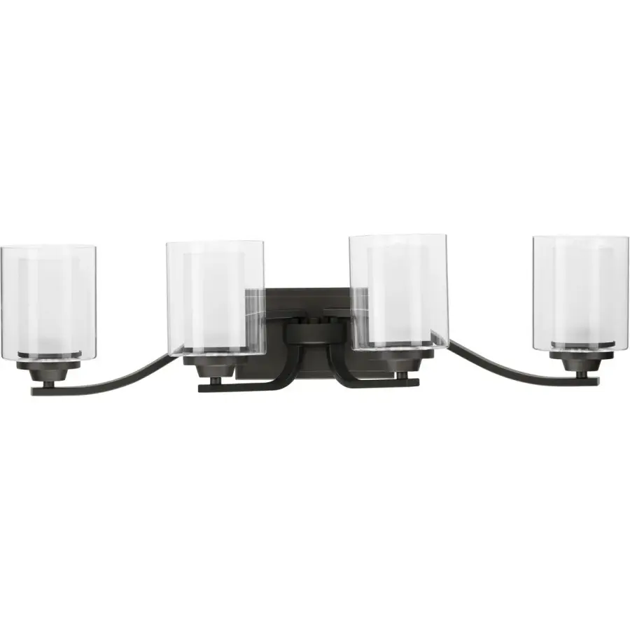 Kene Four-Light Clear Glass Bath Vanity Light - Image 2