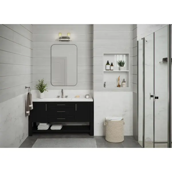 Gulliver Two-Light Clear Seeded Glass Bath Vanity Light - Image 4
