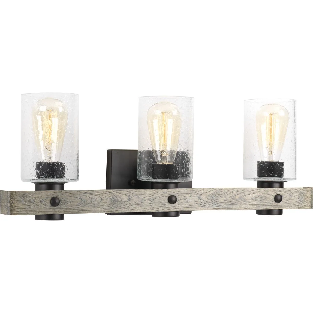 Gulliver Three-Light Clear Seeded Glass Bath Vanity Light