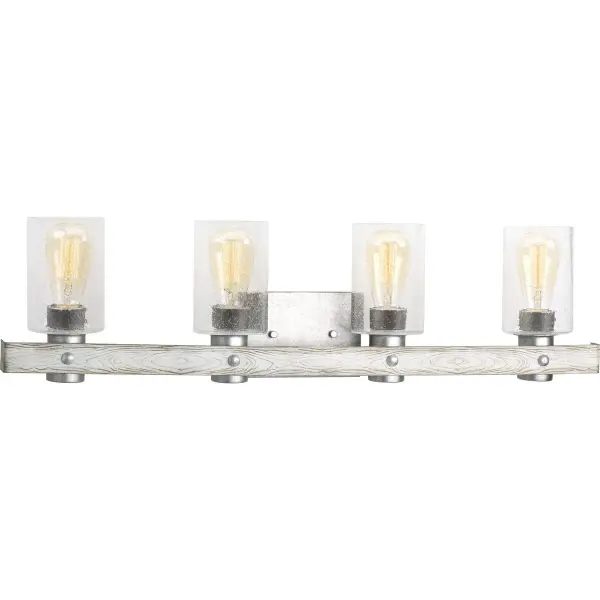 Gulliver Four-Light Clear Seeded Glass Bath Vanity Light - Image 1