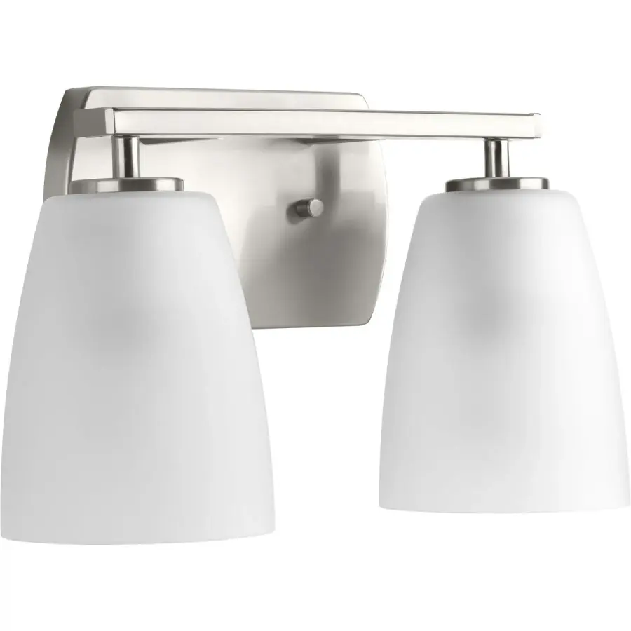 Leap Collection Two-Light Etched Glass Bath Vanity Light - Image 1