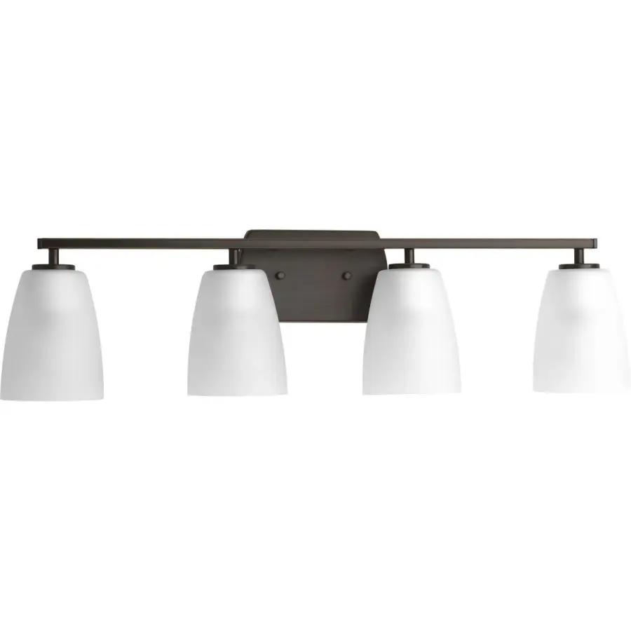 Leap Collection Four-Light Etched Glass Bath Vanity Light - Image 1