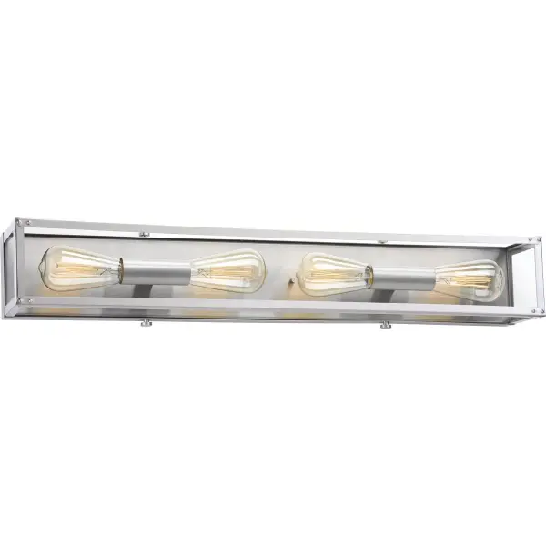 Union Square Four-Light Clear Glass Bath Vanity Light