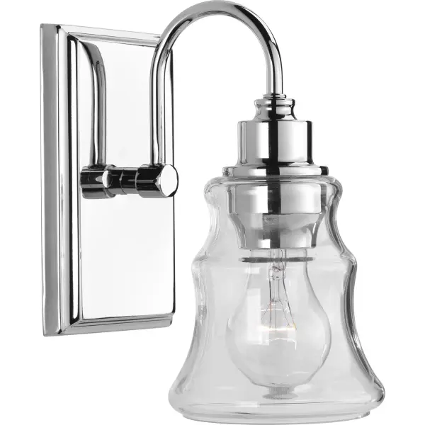 Litchfield One-Light Clear Glass Bath Vanity Light