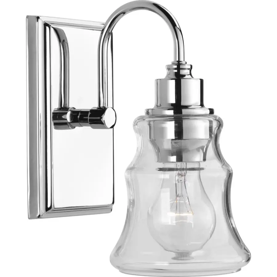 Litchfield One-Light Clear Glass Bath Vanity Light