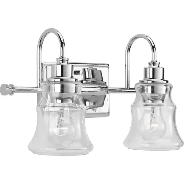 Litchfield Two-Light Clear Glass Bath Vanity Light - Image 1