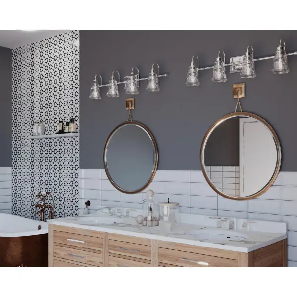 Litchfield Four-Light Clear Glass Bath Vanity Light - Image 2