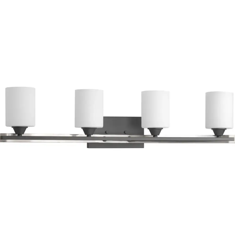 Dart Collection Four-Light Etched Glass Bath Vanity Light