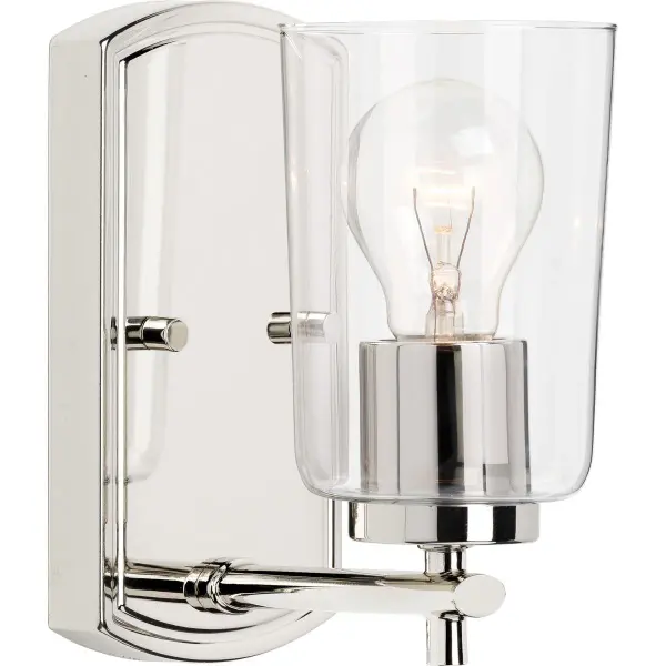 Adley One-Light Clear Glass Bath Vanity Light - Image 2