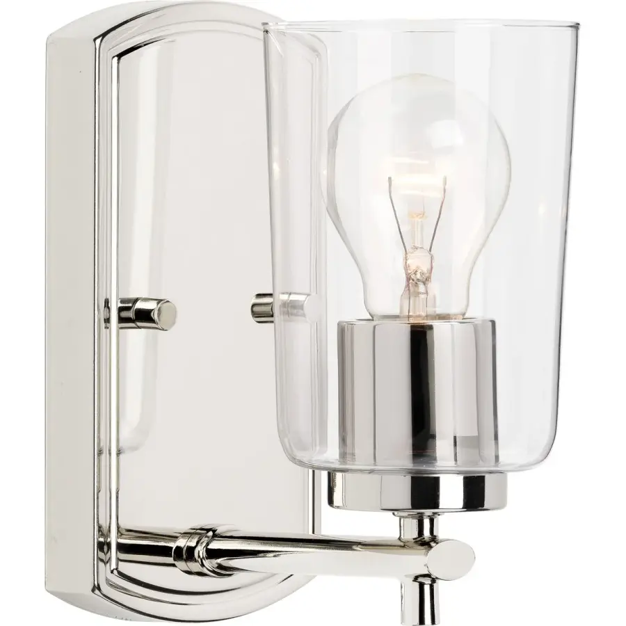 Adley One-Light Clear Glass Bath Vanity Light - Image 2