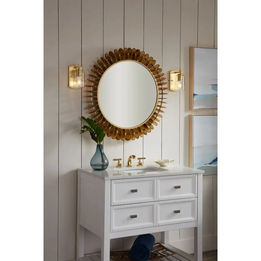 Adley One-Light Clear Glass Bath Vanity Light - Image 5