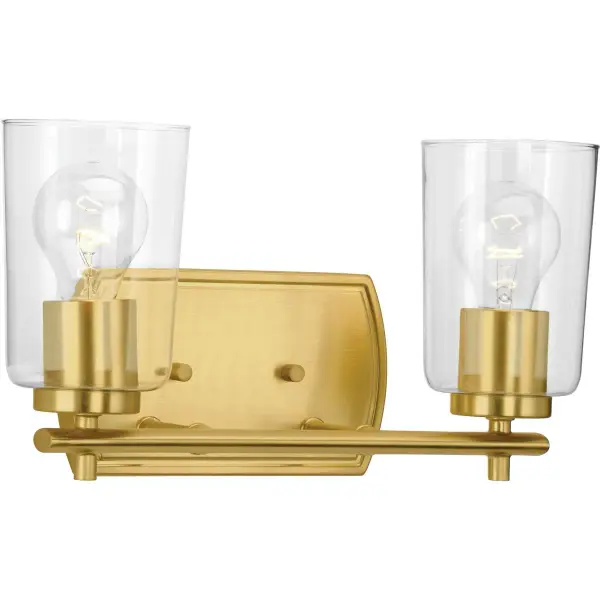 Adley Two-Light Clear Glass Bath Vanity Light - Image 1