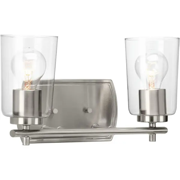 Adley Two-Light Clear Glass Bath Vanity Light - Image 2