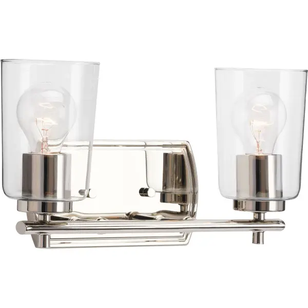 Adley Two-Light Clear Glass Bath Vanity Light - Image 3
