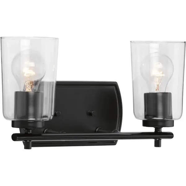 Adley Two-Light Clear Glass Bath Vanity Light - Image 4