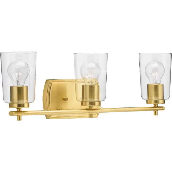Adley Collection Three-Light Clear Glass Bath Vanity Light - Image 4