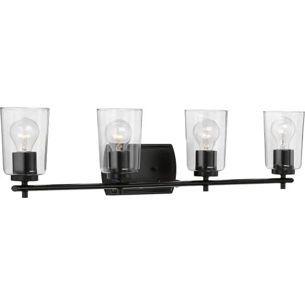 Adley Collection Four-Light Clear Glass Bath Vanity Light - Image 3