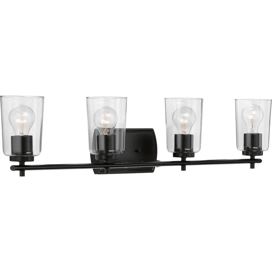 Adley Collection Four-Light Clear Glass Bath Vanity Light - Image 3