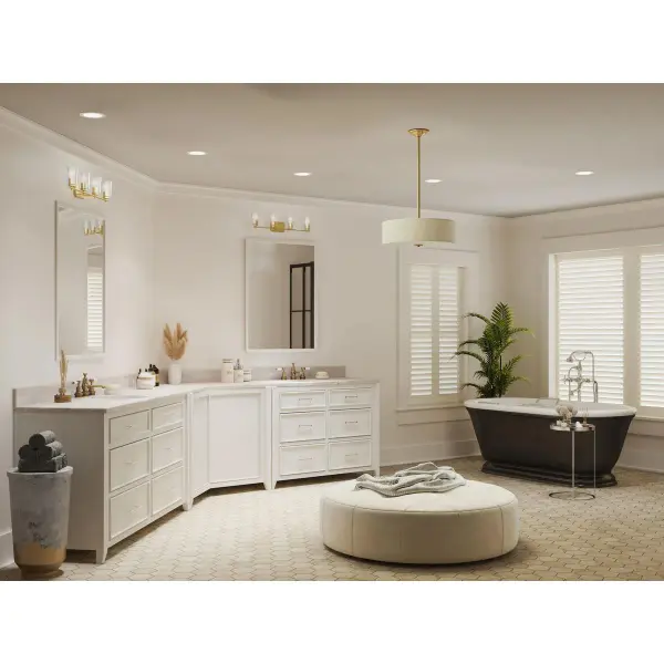 Adley Collection Four-Light Clear Glass Bath Vanity Light - Image 5