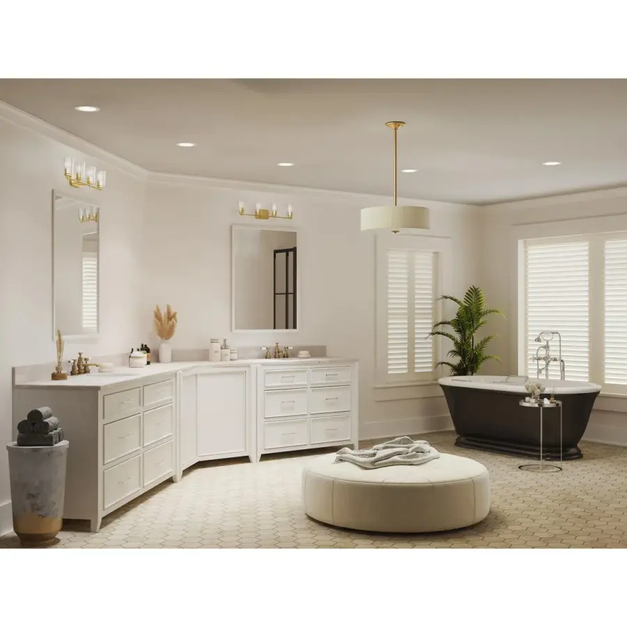 Adley Collection Four-Light Clear Glass Bath Vanity Light - Image 5