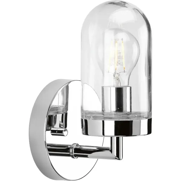 Signal Collection One-Light Clear Glass Bath Vanity Light - Image 1