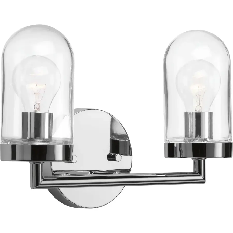 Signal Collection Two-Light Clear Glass Bath Vanity Light