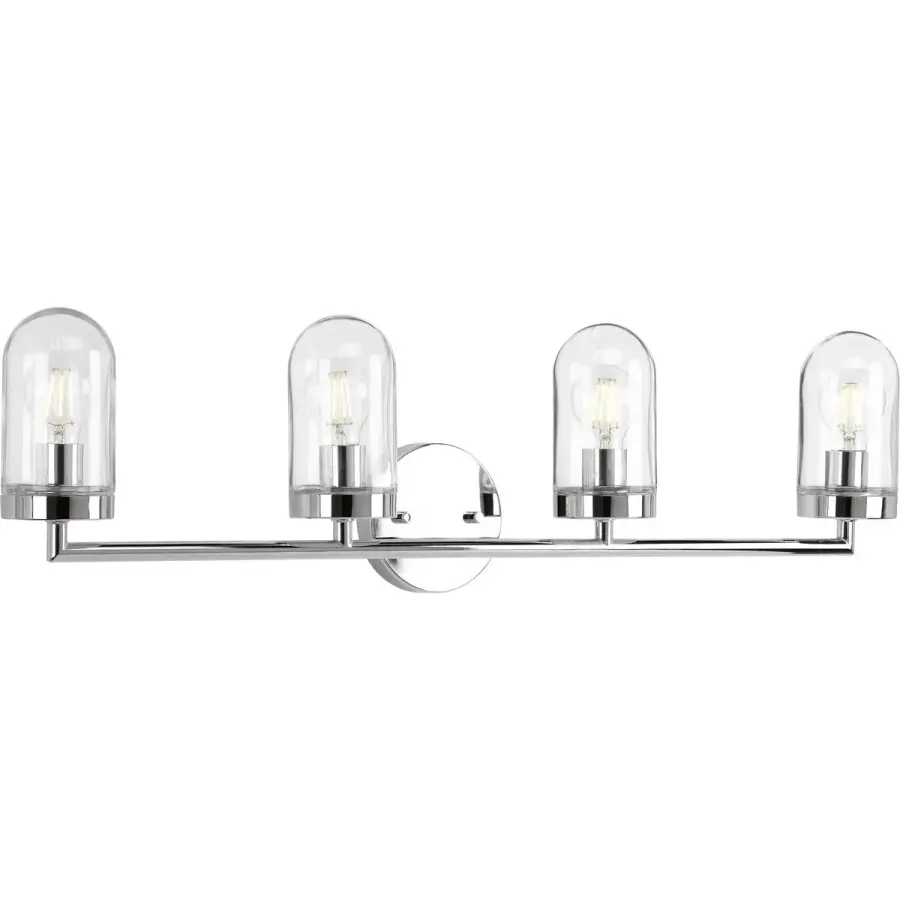 Signal Collection Four-Light Clear Glass Bath Vanity Light - Image 1
