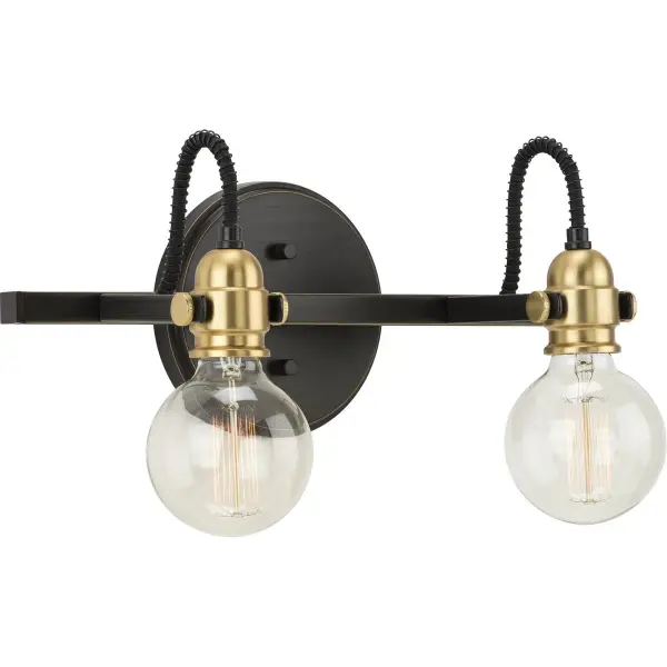 The Axle vanity light blends industrial style with farmhouse charm, featuring a brushed nickel finish and clear glass shades. Perfect for modern bathrooms seeking vintage-inspired character with contemporary functionality.
