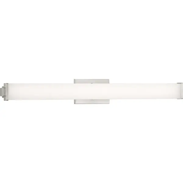 The Phase 2.1 LED delivers contemporary style with integrated LED technology in a 36-inch linear format. Perfect for medium to large bathrooms, this brushed nickel fixture provides even, energy-efficient illumination.