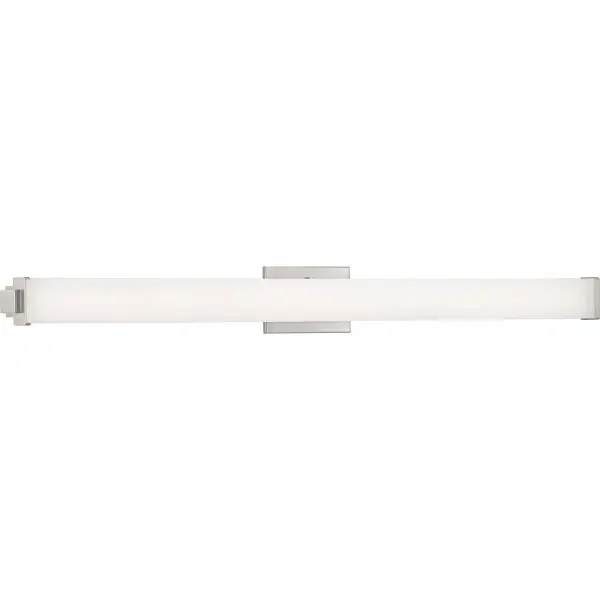 The Phase 2.1 LED delivers contemporary style with integrated LED technology in a generous 48-inch format. Perfect for double vanities, this brushed nickel fixture provides even, energy-efficient illumination while meeting California Title 24 and JA8 compliance standards.