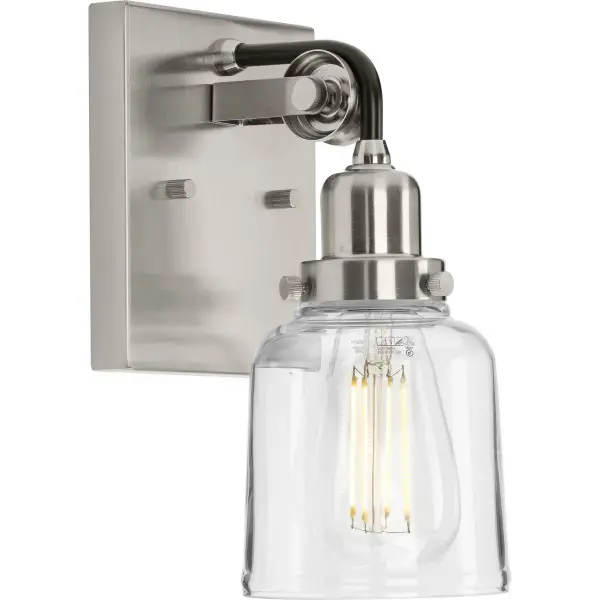 Rushton One-Light Clear Glass Bath Vanity Light - Image 1