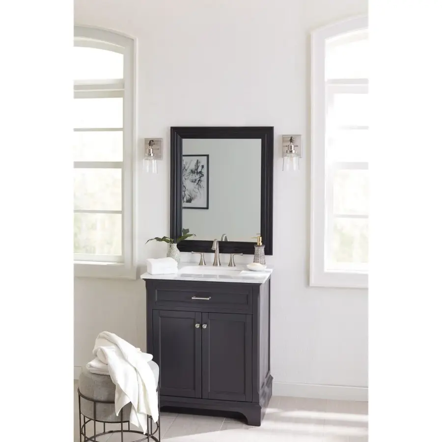 Rushton One-Light Clear Glass Bath Vanity Light - Image 3