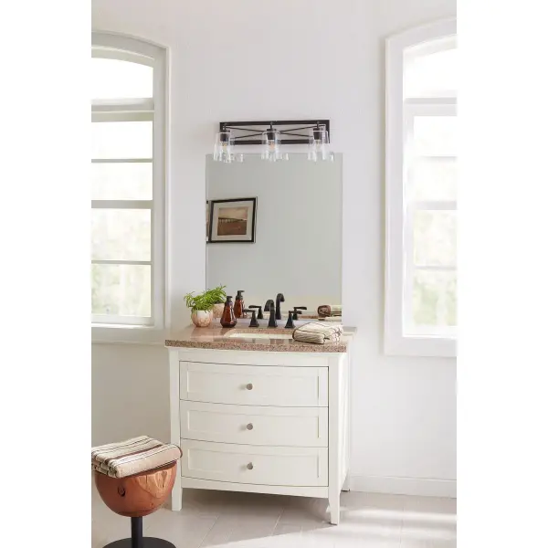 Farmhouse Charm Meets Coastal Elegance in This Three-Light Vanity - Image 4